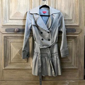 ELLE Trench Coat with ruffle detailing NWOT